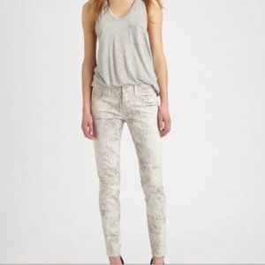 J Brand Women's Coat Noise Style Silver Splatter Skinny Leg Jeans Size 27